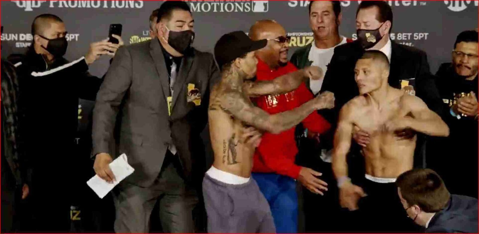 Watch: Davis Pushes Cruz Nearly Causing All Hell To Break Loose 2 Gervonta Davis Pushes Cruz Nearly Causing All Hell To Break Loose