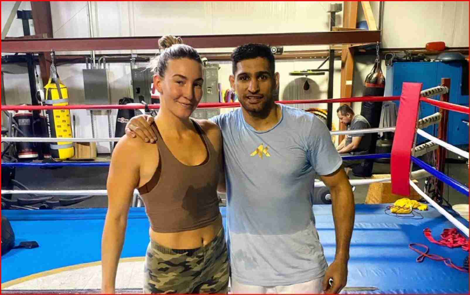 Mikaela Mayer Trains With Amir Khan
