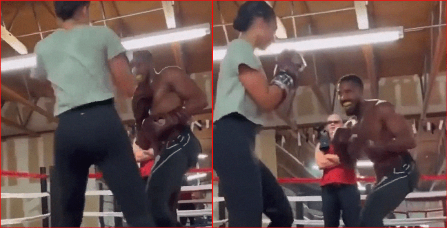 Watch: Class Act Actor Michael Jordan Light Spars Female Partner