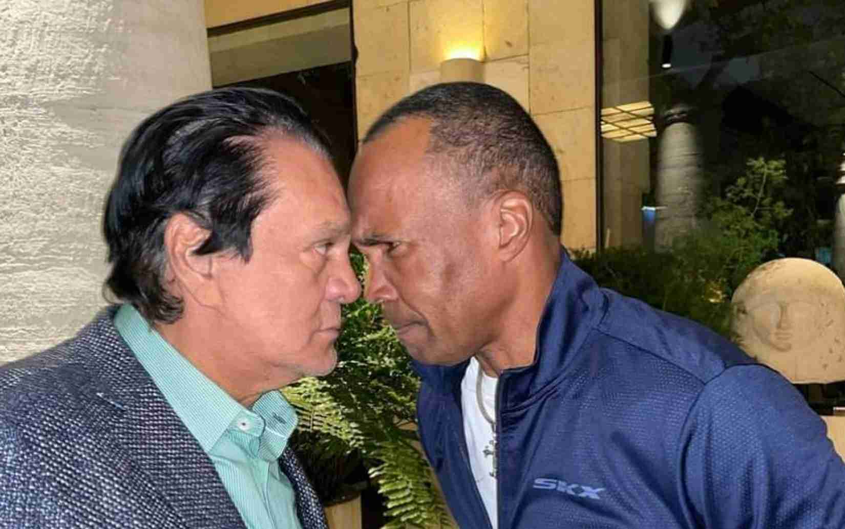 Two Boxing Legends Run Into One Another