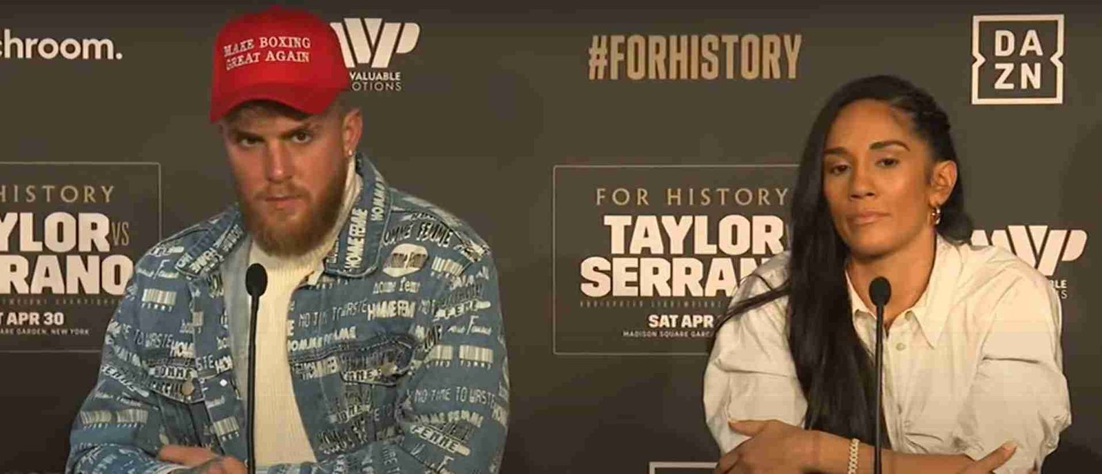 Watch: Katie Taylor and Amanda Serrano meet in person