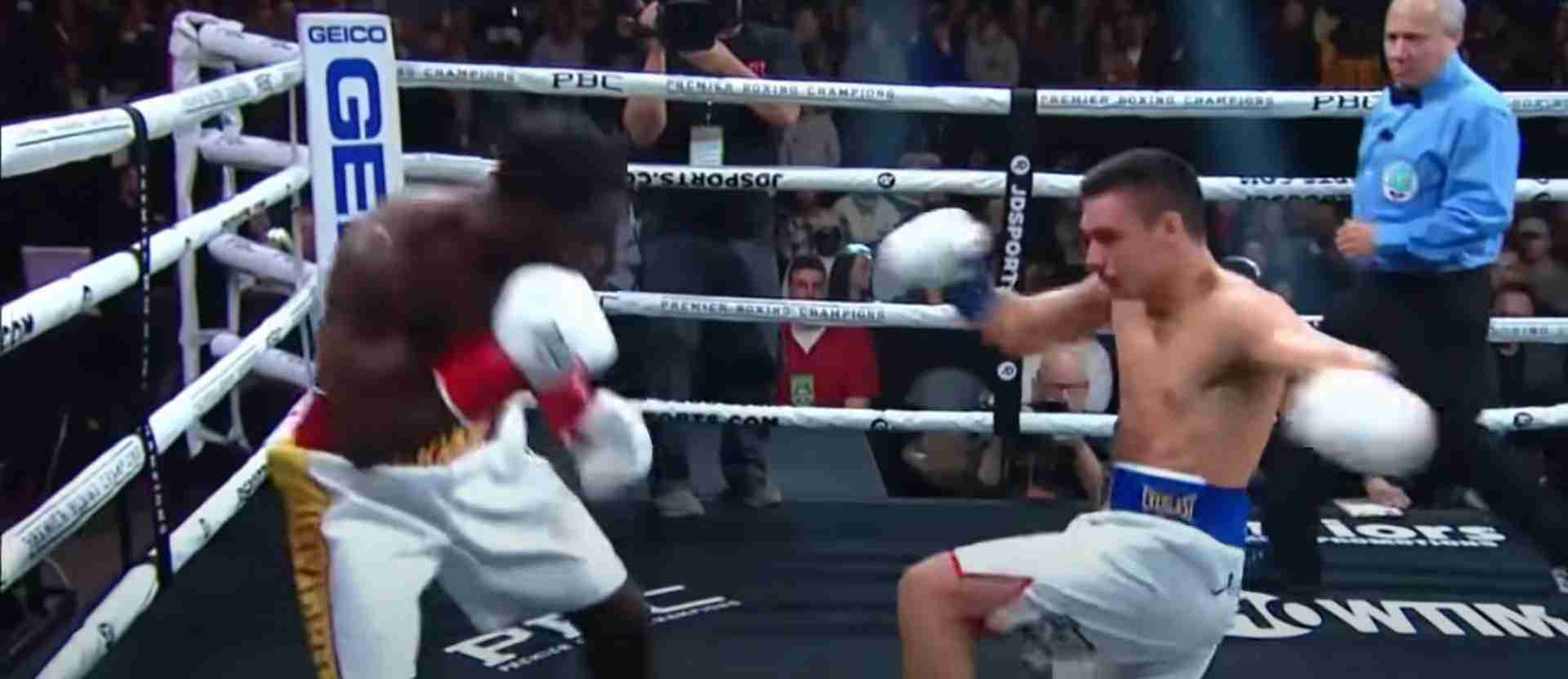 son of boxing legend survives knockdown