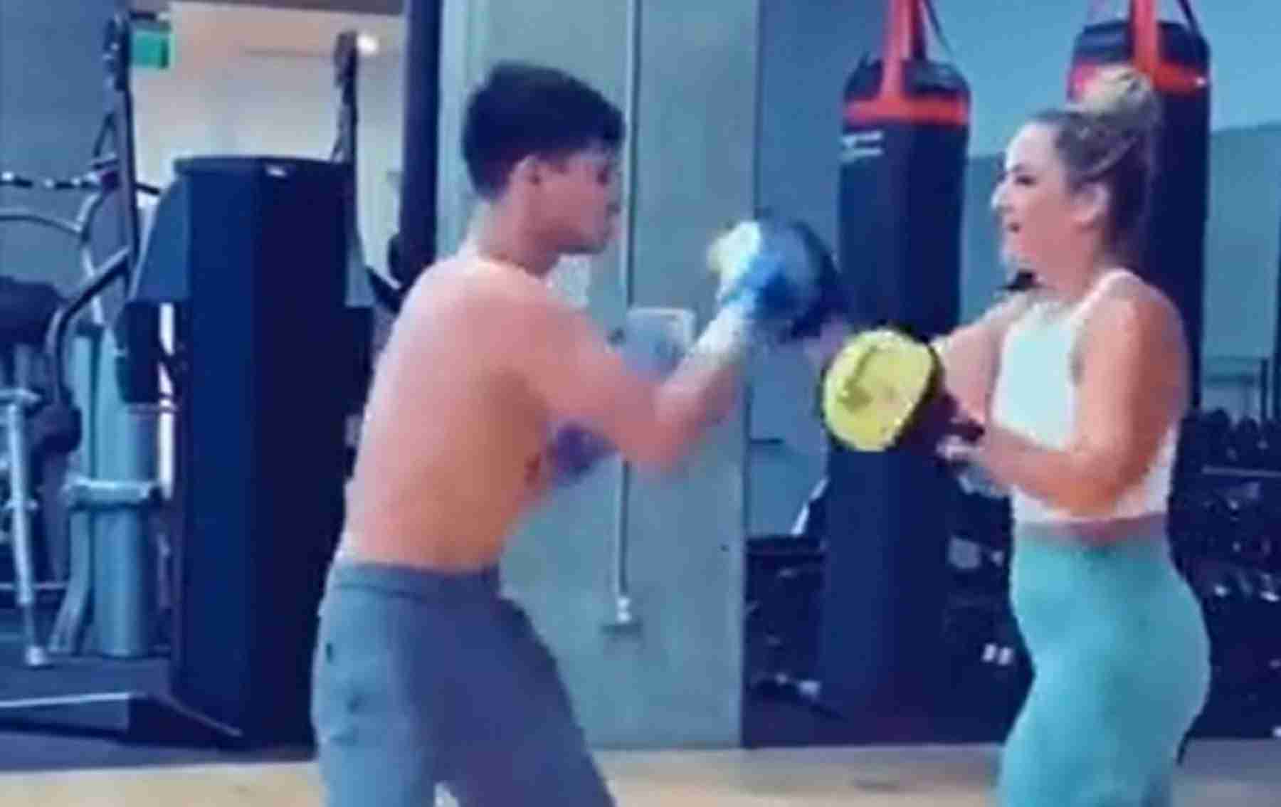 Watch: Women's Boxing Coach Coaches Men Boxers and General Fitness