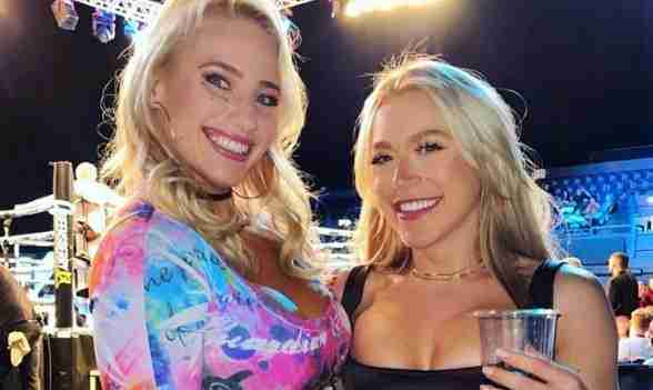 Blonde Bombshell and Minature Beauty Friend Grab Attention