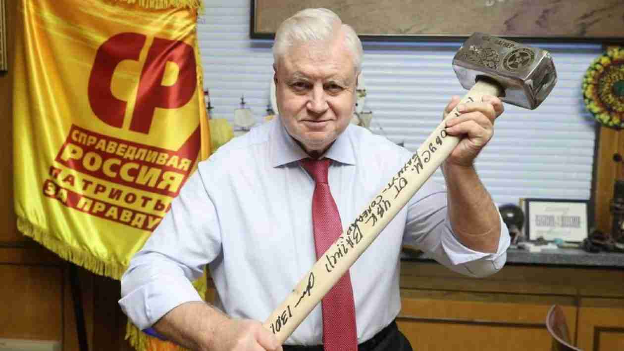 Barbarian Russian MP Shows Off Sledge Hammer From Putin Private Army