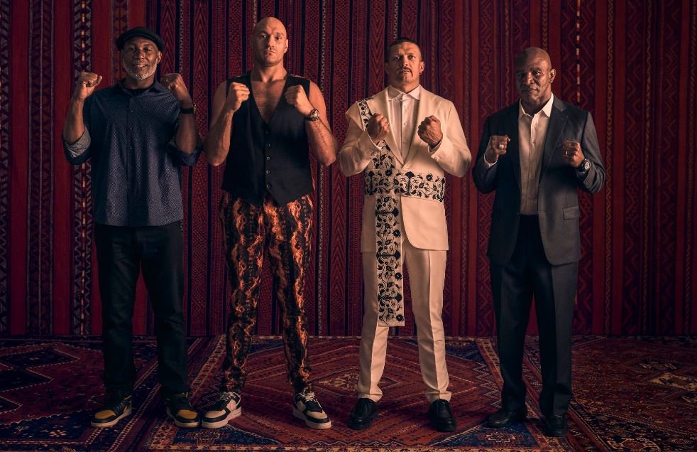 Lennox Lewis and Evander Holyfield Meet Tyson Fury and Usyk In Saudi Arabia