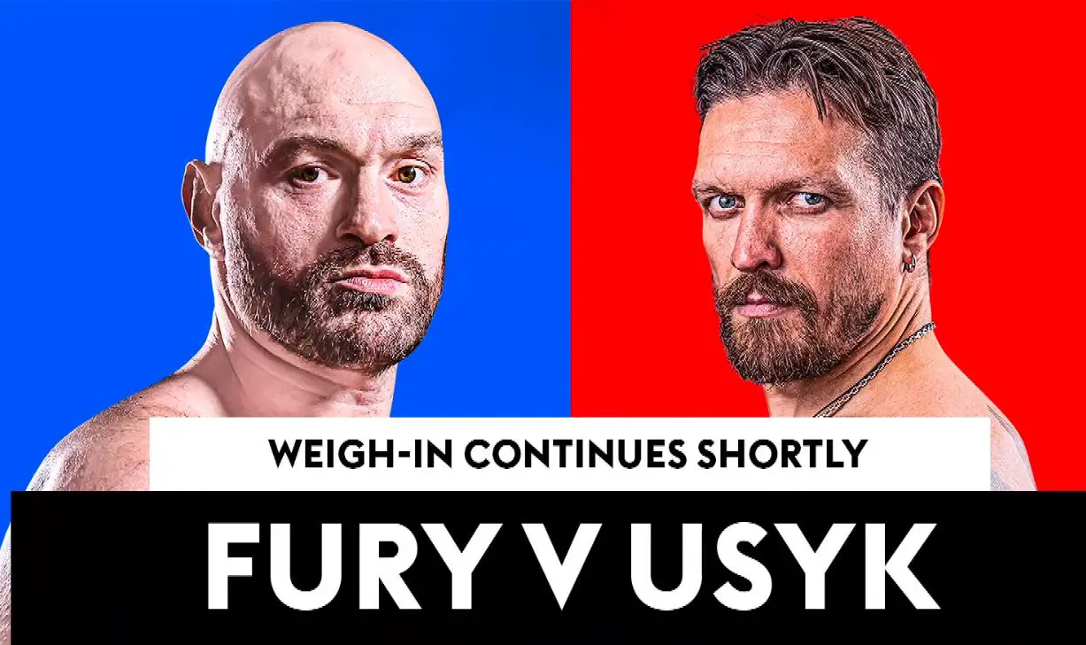 Tyson Fury vs Usyk weigh in live stream