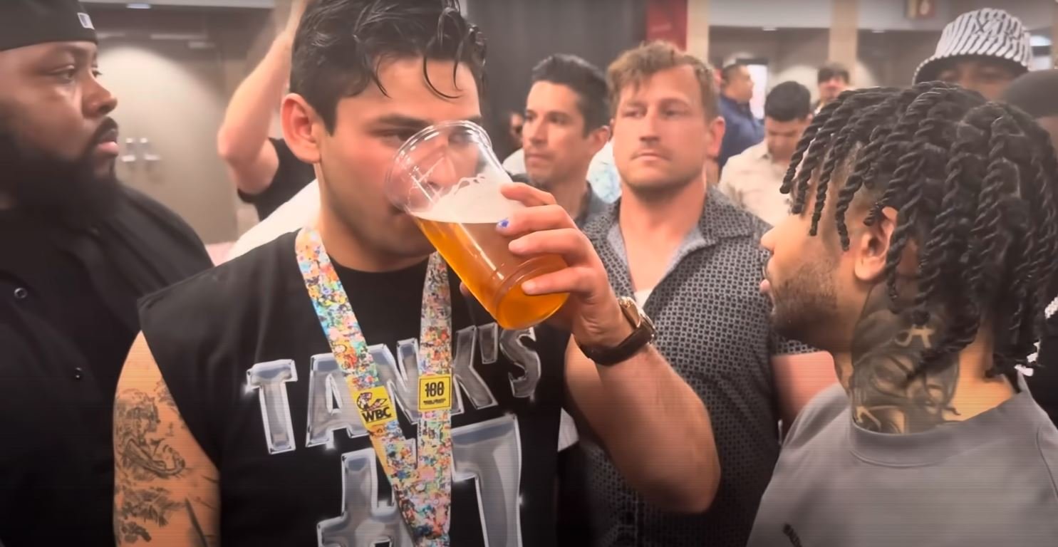 Watch: Ryan Garcia Hits The Booze Hard At Gervonta Davis Fight 2 Ryan Garcia Hits The Booze Hard At Gervonta Davis Fight