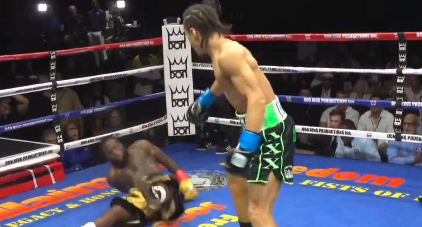 Watch: Adrien Broner Knocked Down In Loss To Cobbs 2 adrien broner knocked down