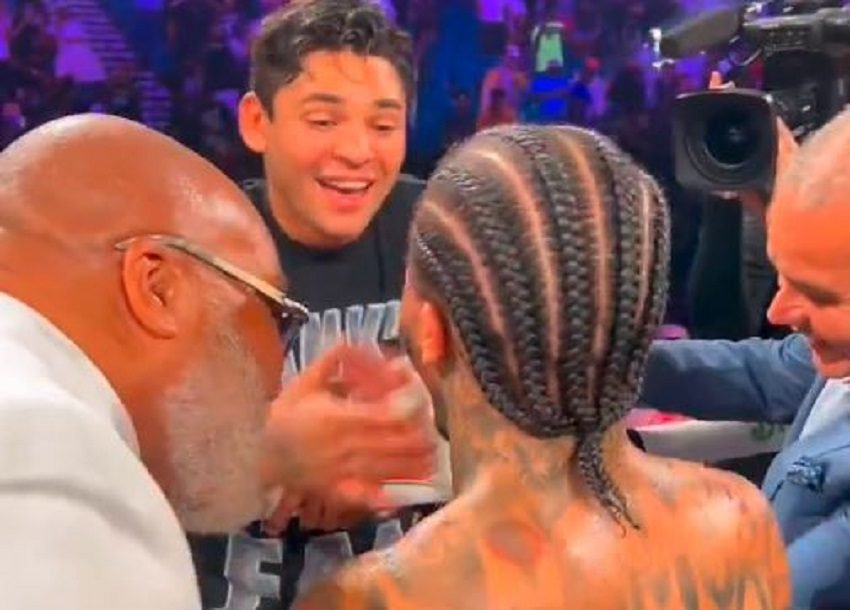 ryan garcia gets in ring with tank