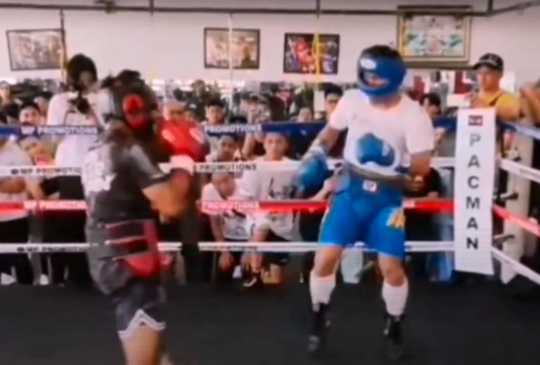 Pacquiao Looking Light On Feet In Sparring At 45