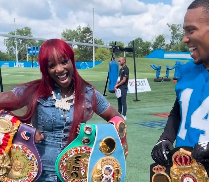 Watch NFL Detroit Lions Welcome Claressa Shields