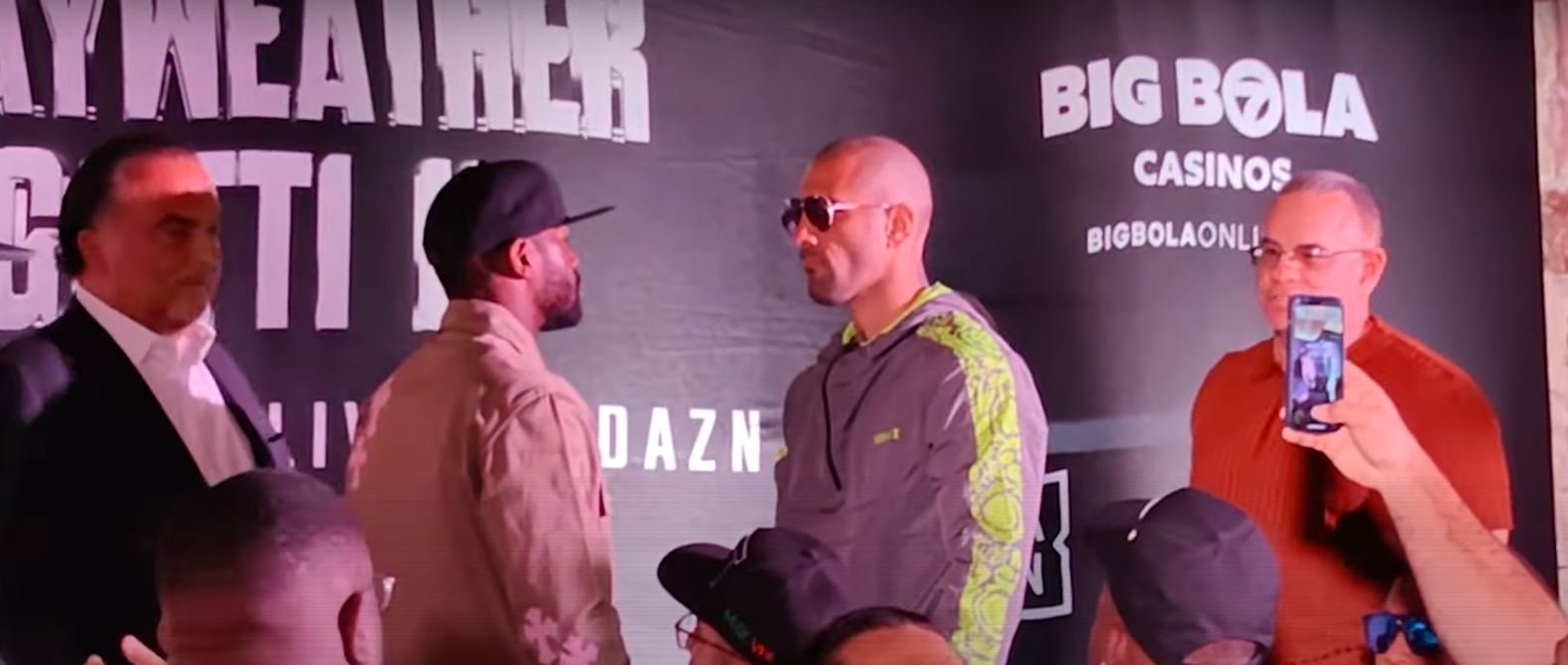 Watch: Intense Mayweather vs Gotti III Face Off 2 Intense Mayweather vs Gotti III Face Off