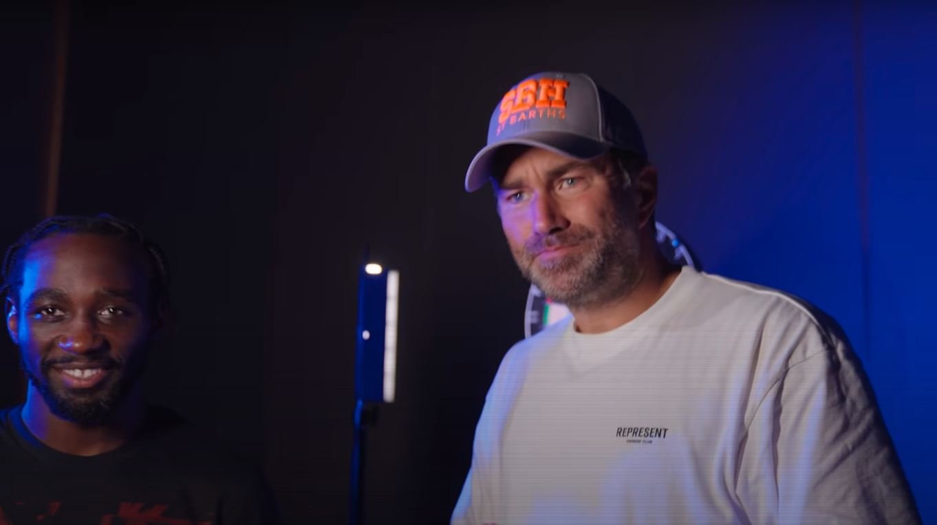 Watch: Terence Crawford Beats Eddie Hearn At His Own English Game Of Darts 2 Terence Crawford Beats Eddie Hearn At His Own English Game Of Darts