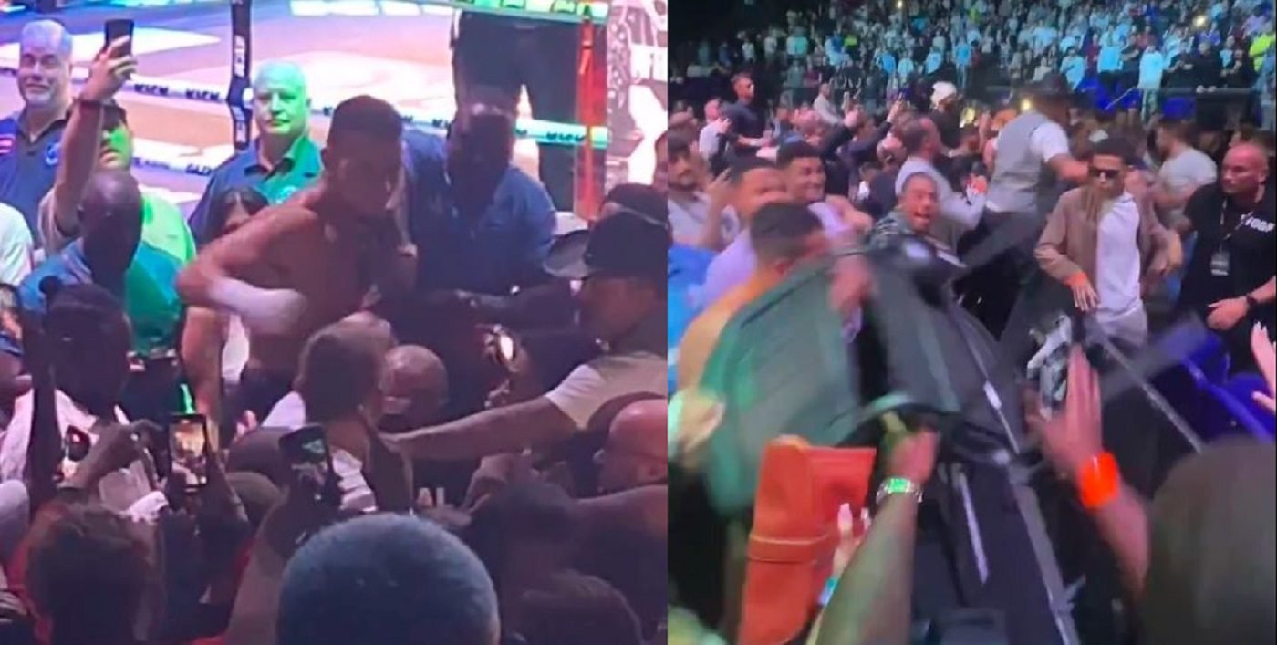 Boxer Punches Fan and Throws Chair At His Friends
