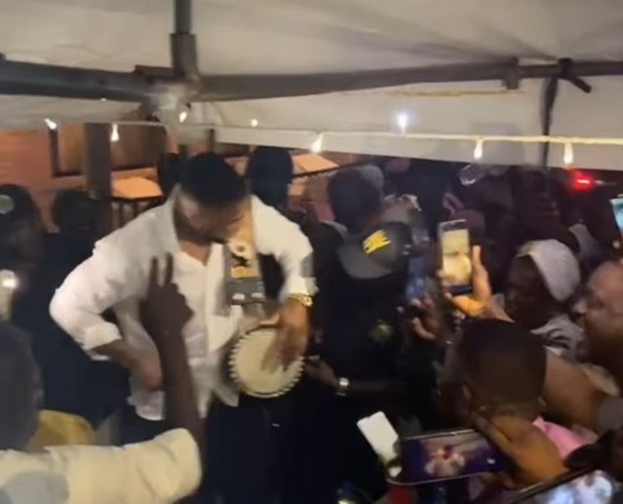 Anthony Joshua Mobbed In Nigeria Playing Music, Singing And Dancing With Locals