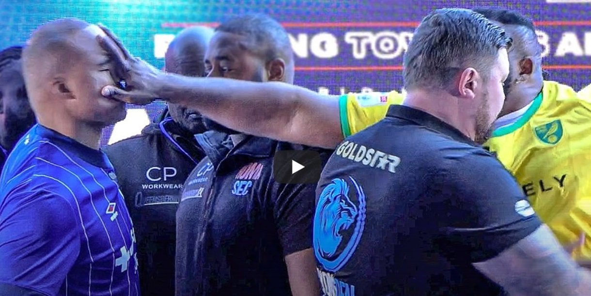 Big Baby Miller Causes Mayhem Puts Hands On Face Of Fabio Wardley