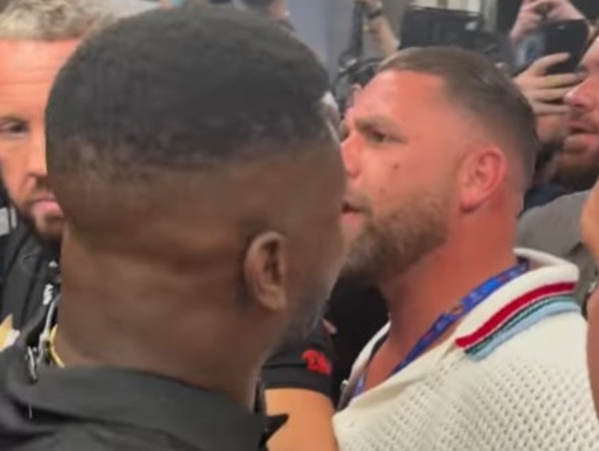 Security Drag Billy Joe Saunders Away And Stop Him Checking Chris Eubank Jr Gloves Before Conor Benn Fight