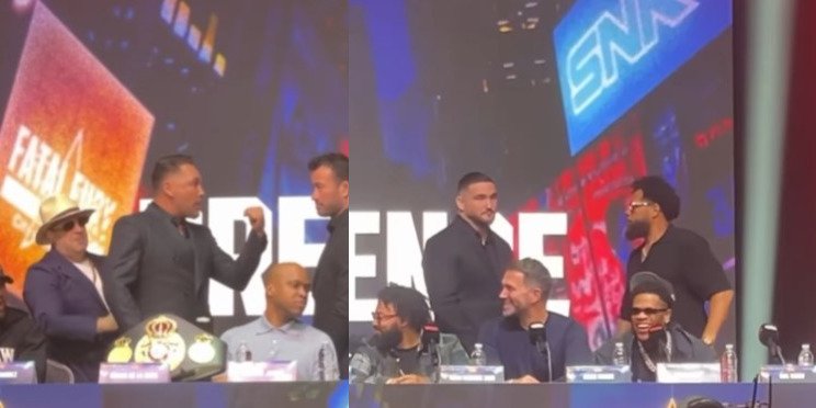 Oscar De La Hoya Nearly Brawls Bill Haney