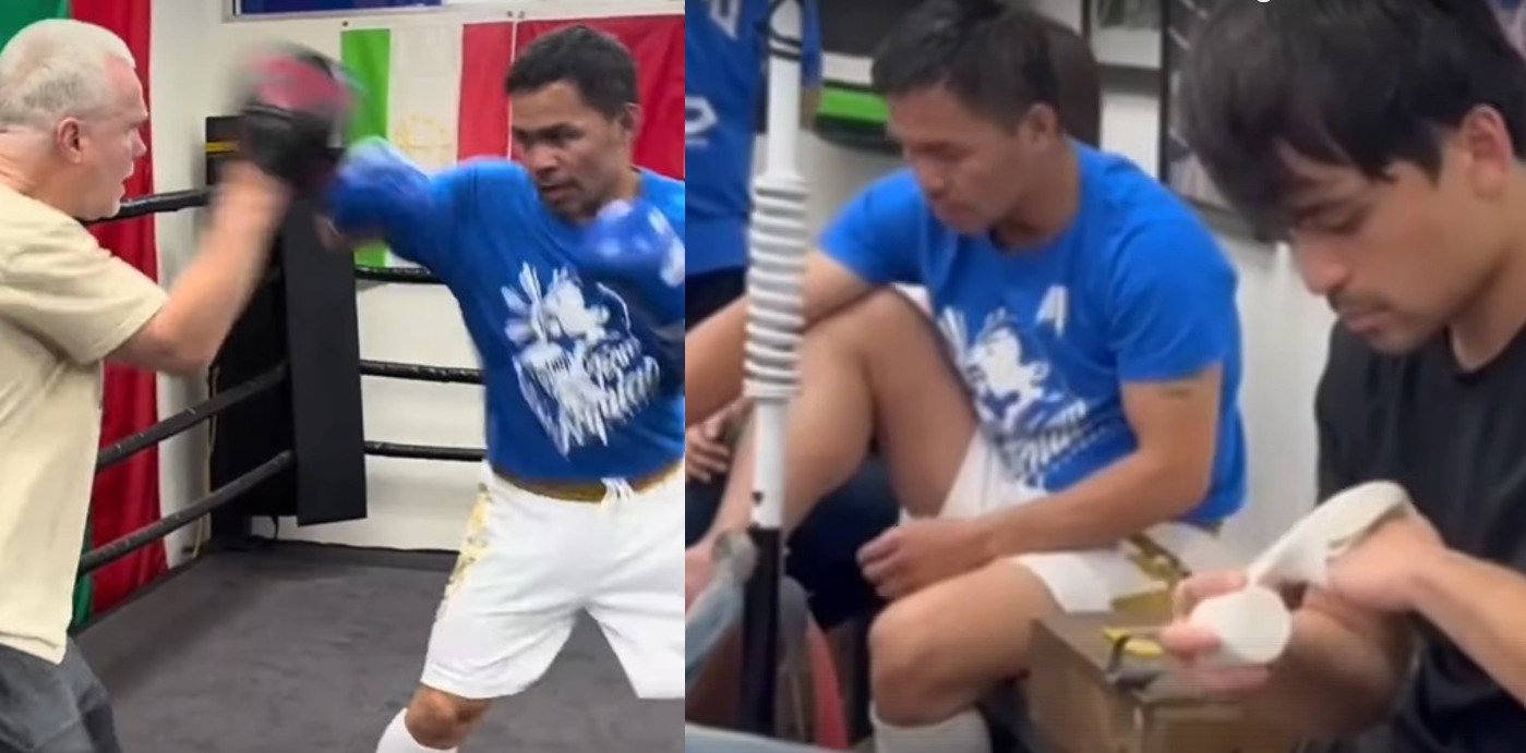 Pacquiao Back Training In LA With Freddie Roach But Also Training Alongside Boxer Son