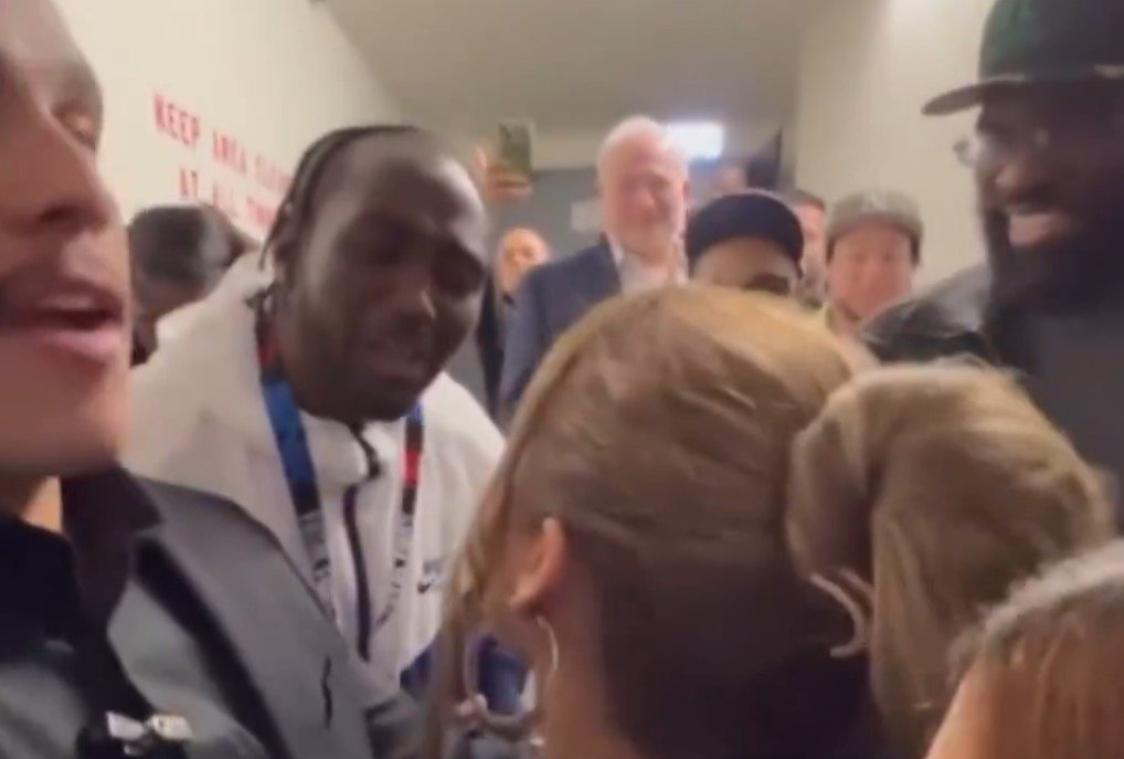 Terence Crawford Nearly Knocks A Woman Out