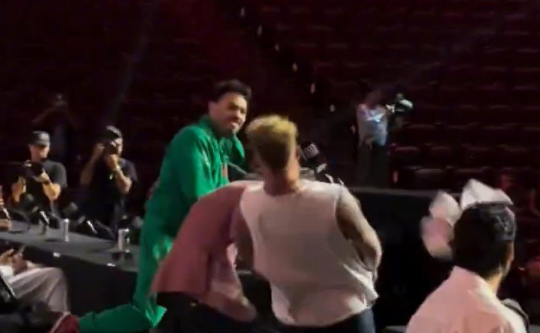 Jake Paul Dodges Chavez Jr Throwing Towel At Him