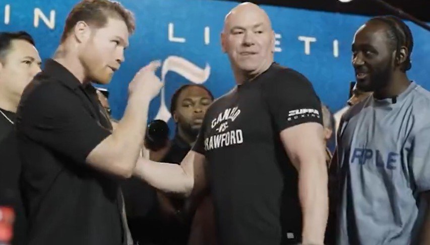 What Canelo Told Terence Crawford After He Shoved Him