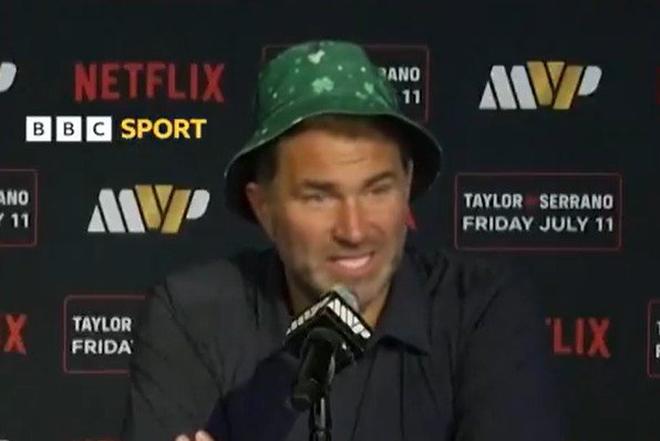 Katie Taylor English Promoter Wears Irish Hat To Victory Speech