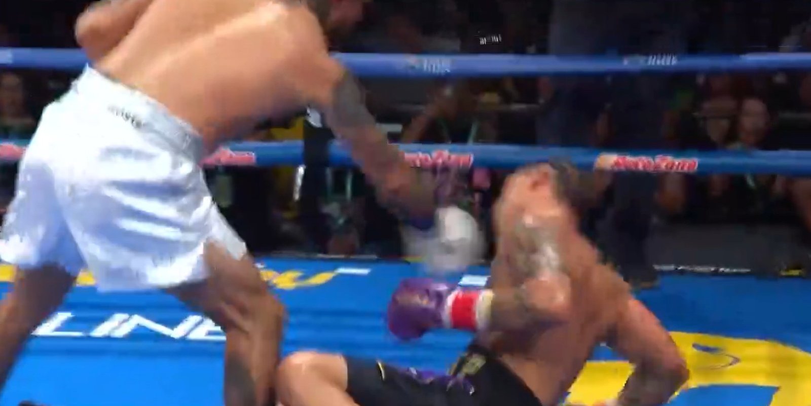 JoJo Diaz Hits Regis Prograis While He Is Down On The Floor