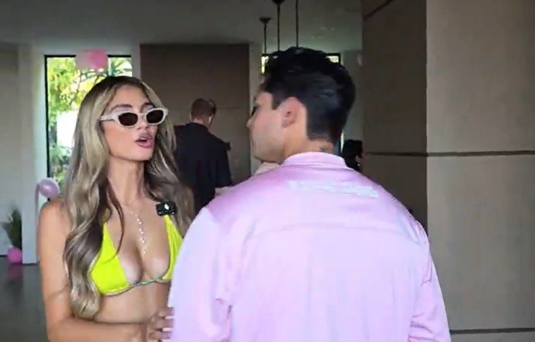 Ryan Garcia Caught Shouting At Oscar De La Hoya On The Phone While At A Party With Female In Bikini