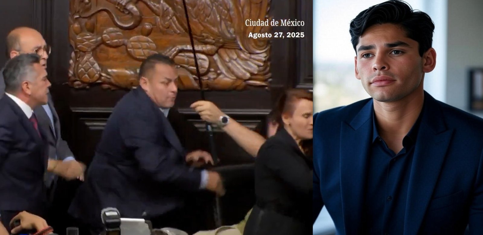 Ryan Garcia reacts to Mexican politicians coming to blows after they disagree on using American military intervention to take out the drug cartels