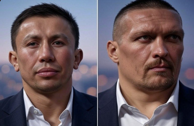 Gennady Golovkin Runs Into Usyk Ringside At Crawford vs Canelo