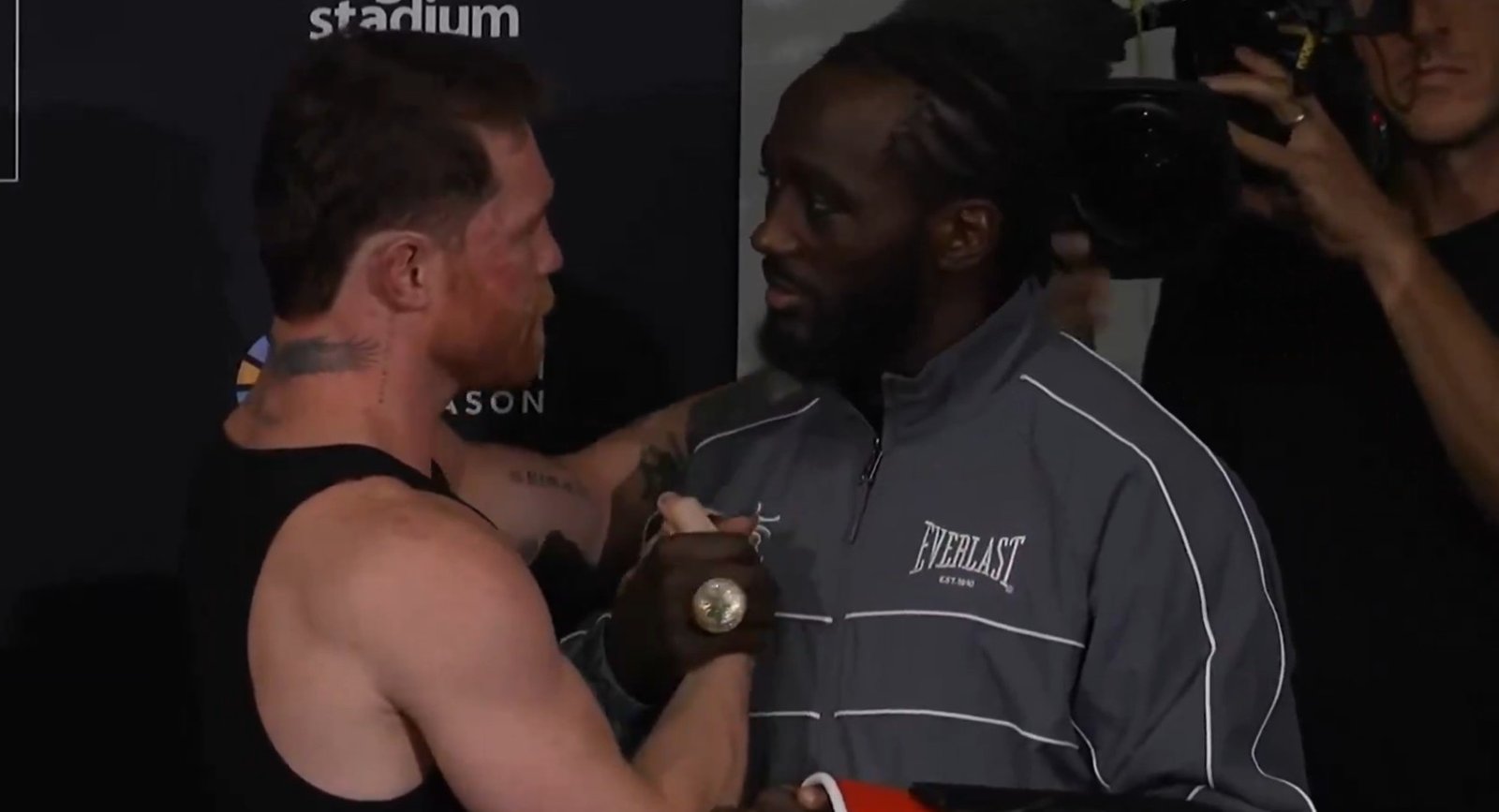 Moment Crawford Gave Canelo His Belts Back