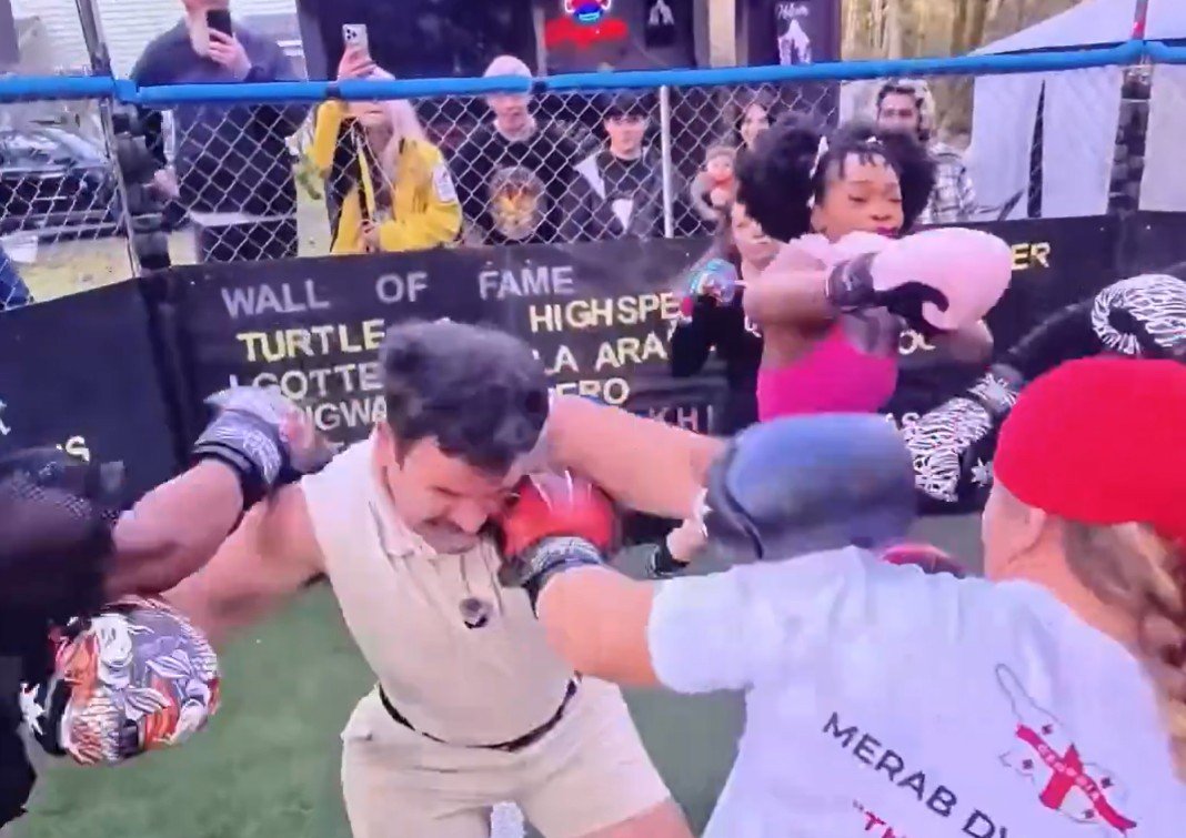 Man Fights His 5 Ex Girlfriends In Boxing Match