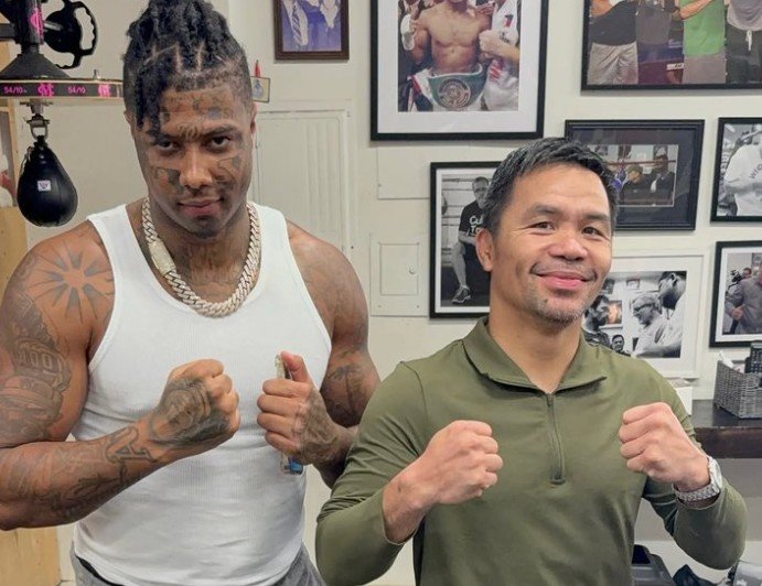 Manny Pacquiao Trains With Strange Rapper