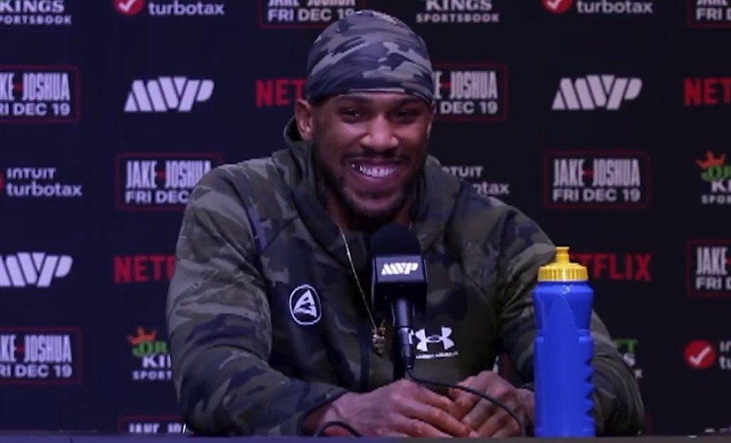 Anthony Joshua Tries To Do Tyson Fury Impression After Knocking Out Jake Paul