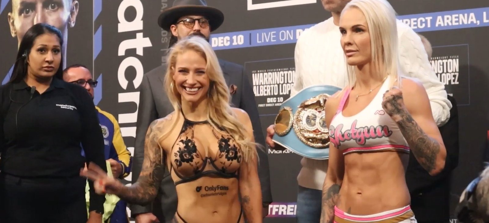 Blonde Bombshell Grabs Attention Making Return To Boxing