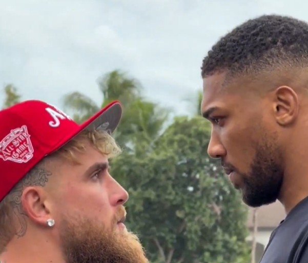 Jake Paul Anthony Joshua Face Off 1 Week From Fight