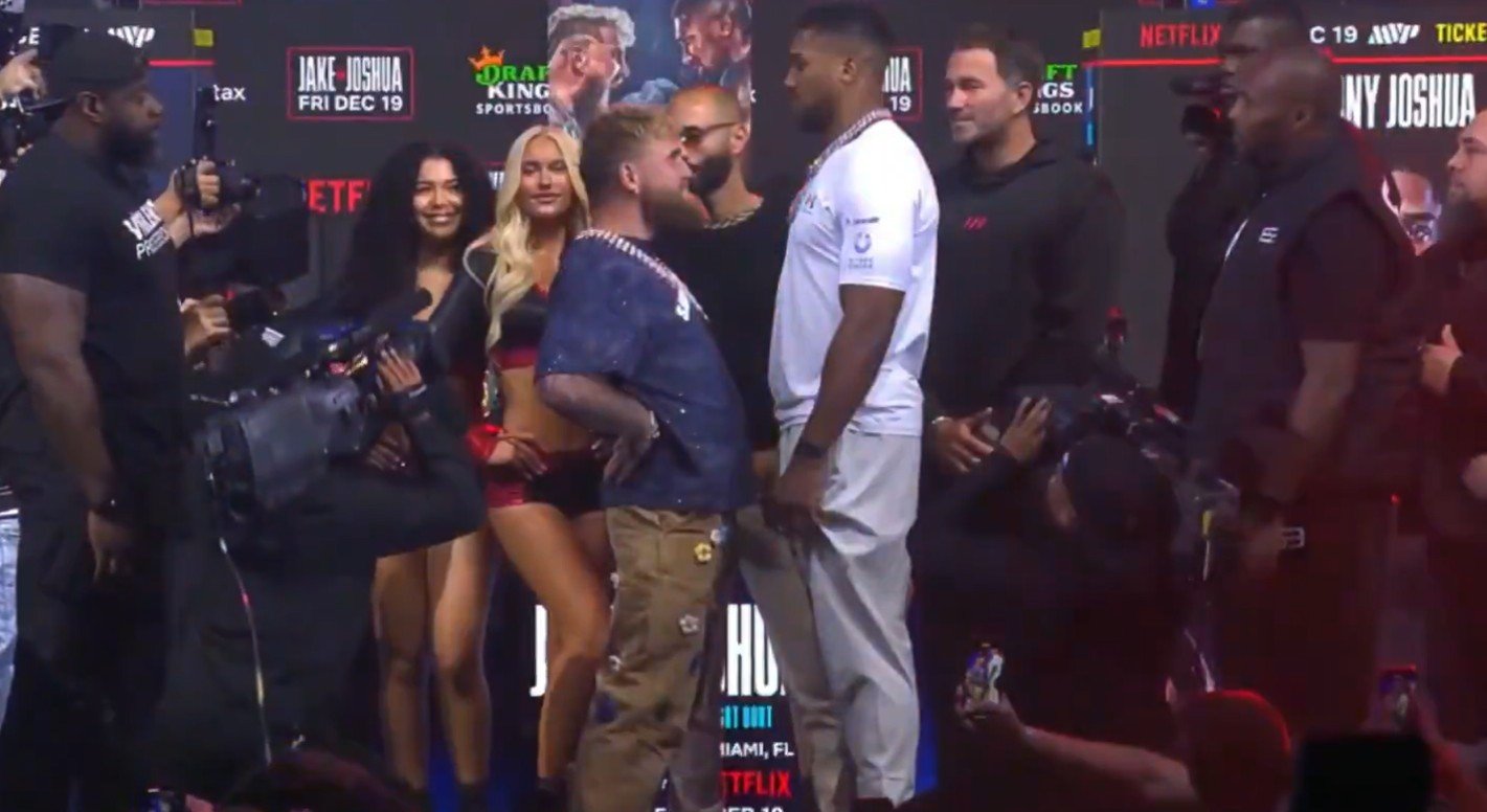 Watch: Jake Paul vs Anthony Joshua Final Face Off 2 Jake Paul vs Anthony Joshua Final Face Off