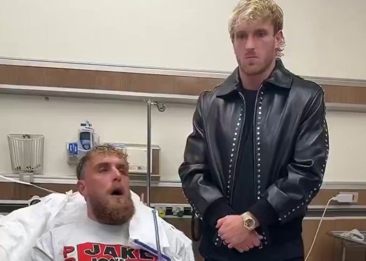 Jake Paul Reacts To Anthony Joshua Knockout And Broken Jaw From Hospital Bed