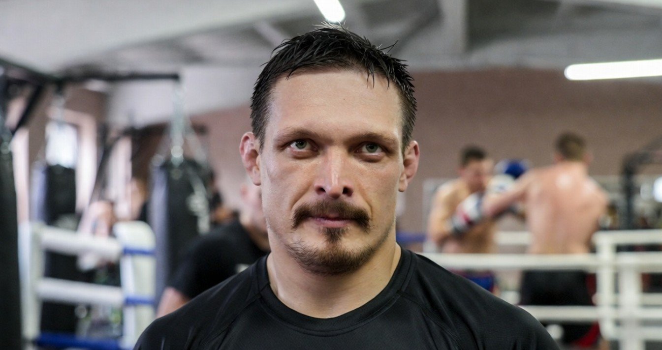 Usyk Watches Middleweight Champion Janibek Alimkhanuly Spar