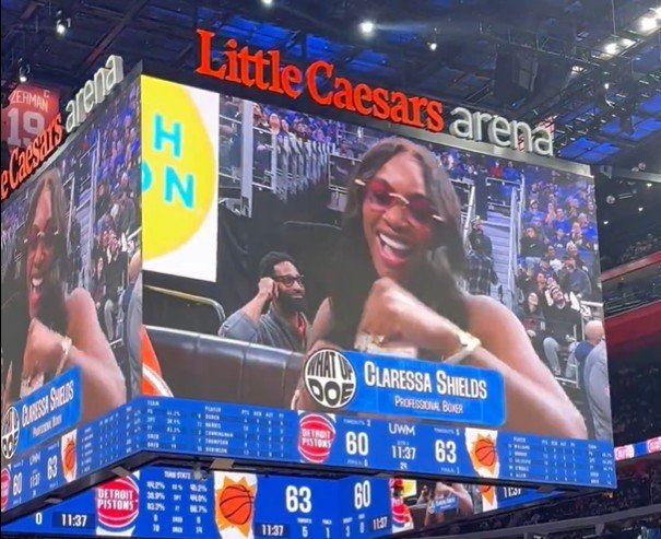 America's Adored Claressa Shields Gets Standing Ovation At The NBA
