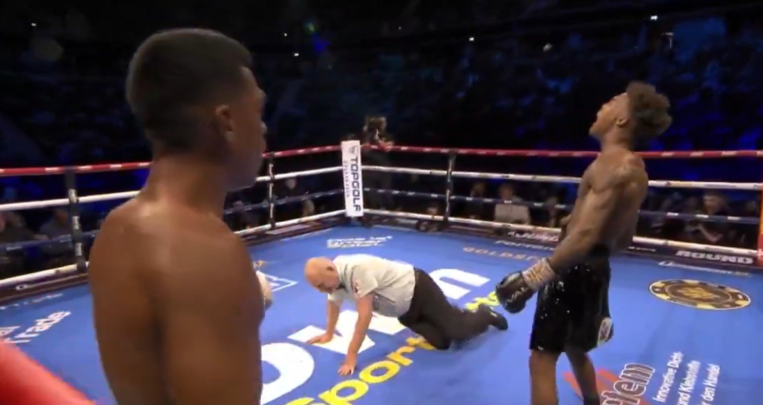 Boxer Knocks Down Ref Then Gets TKO Win Over Opponent