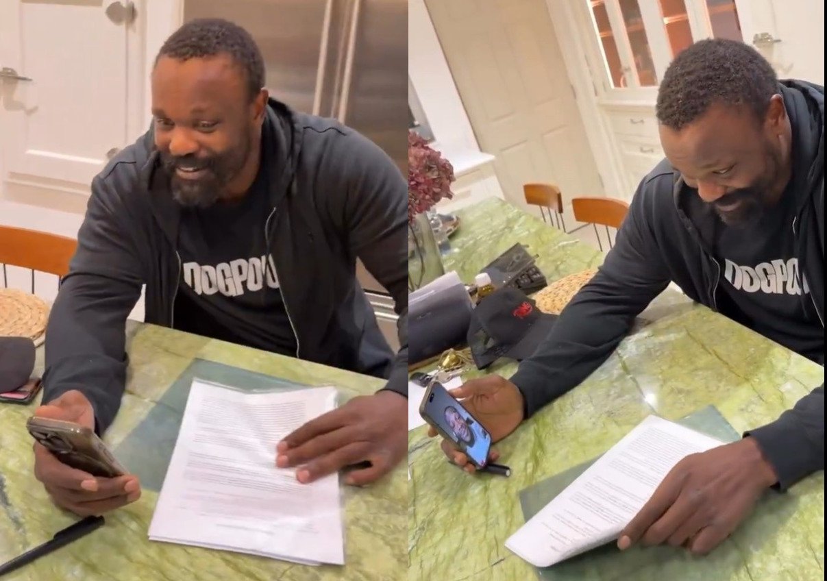 Chisora Phones Deontay Wilder As He Signs Contract To Fight Him