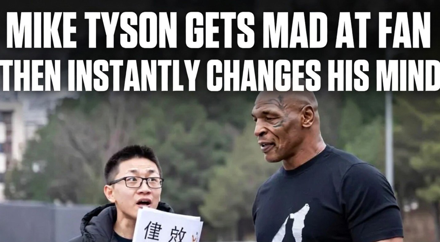 Mike Tyson Gets Mad At Fan Then Instantly Changes Mind