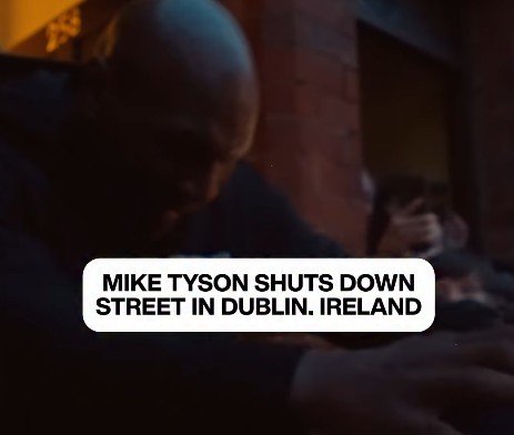 Mike Tyson Shuts Down Streets In Dublin Greeted With Hero's Welcome From Young People In Dublin