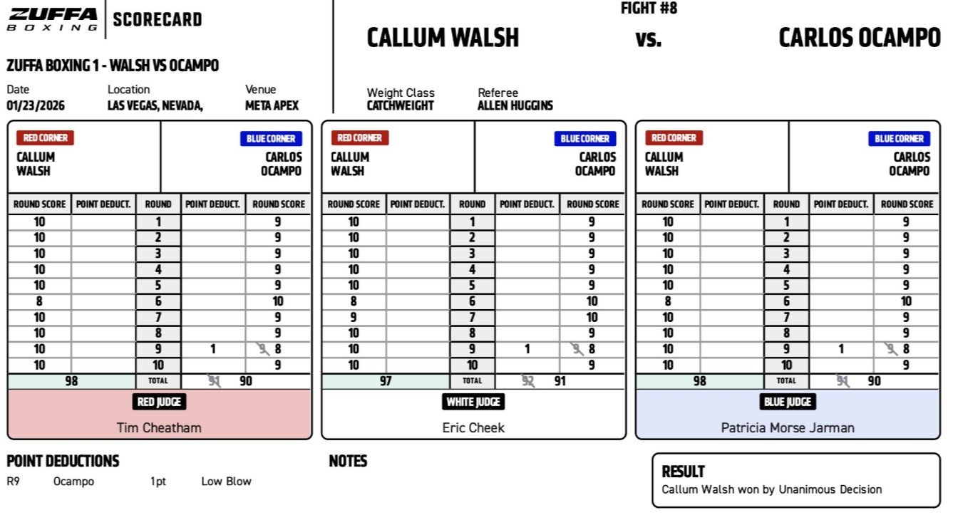 callum walsh vs ocampo scorecard