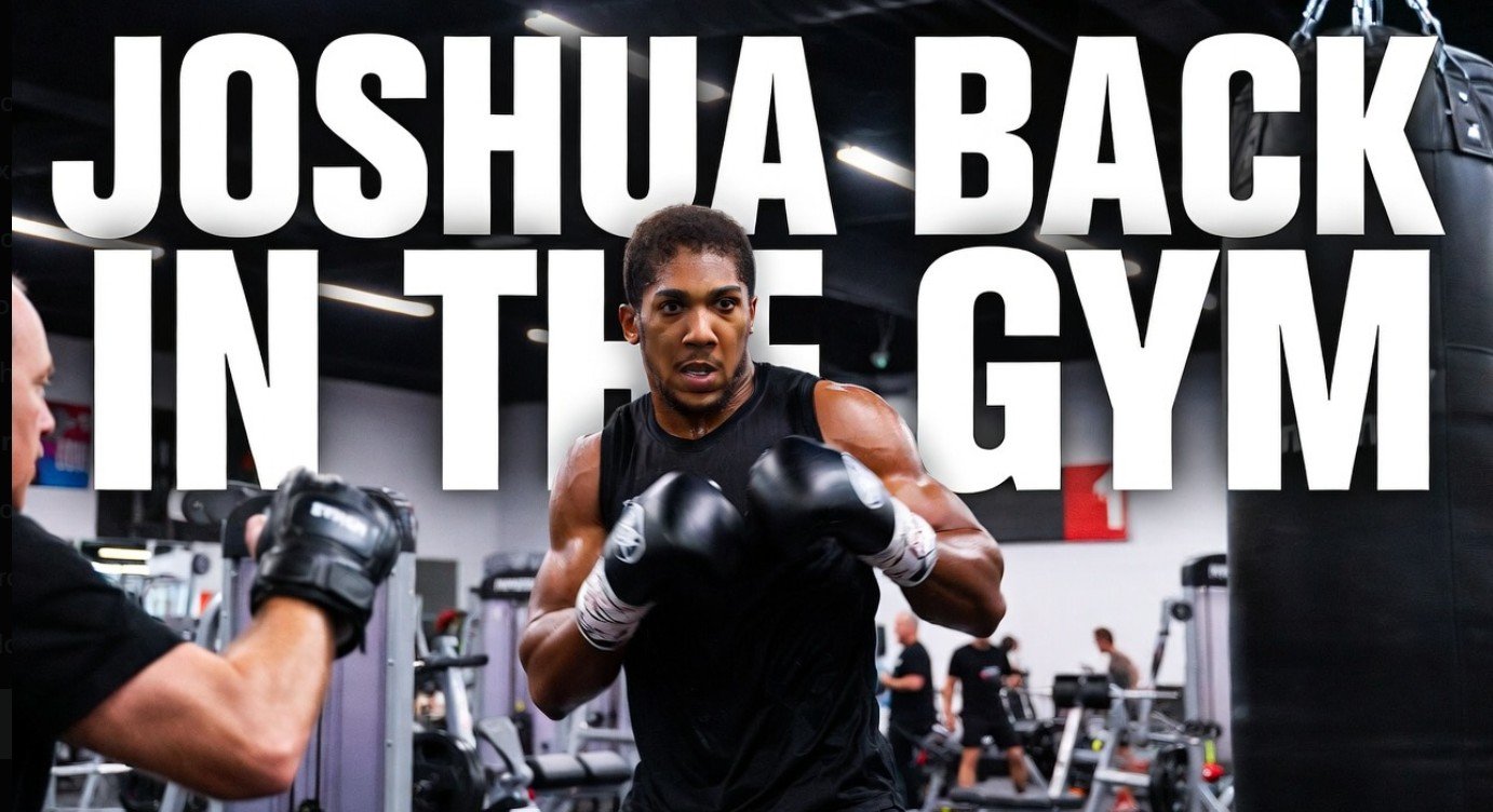 Anthony Joshua Returns To The Gym After Car Crash