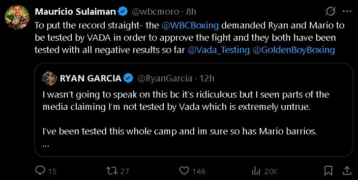 Wbc React To Ryan Garcia Vada Testing Claims 4 Wbc Garcia 2