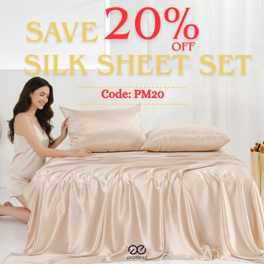 Spring Sale is on! Save 20% off on 100% mulberry silk sheets